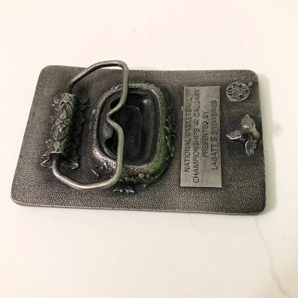 Vtg Labatts Beer Belt Buckle National Basketball Championship Calgary CIAU USIC - Picture 4 of 13